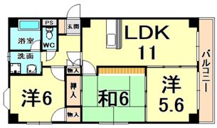 南町マンションの間取り画像