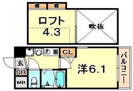 エステムコート三宮EASTポルトマーレの間取り画像