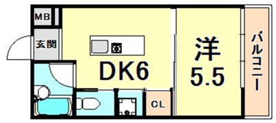 パラシオ夙川名次の間取り画像