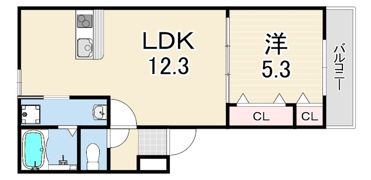 フジパレス武庫之荘駅北3番館の間取り画像