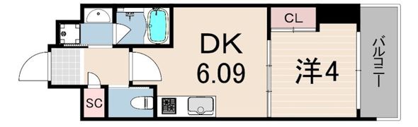 プレジオ日暮通の間取り画像