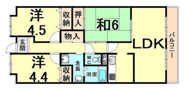 ヴェール園田の間取り画像