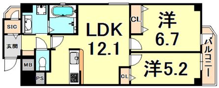 Xpavela甲東園（クラニア甲東園）の間取り画像