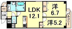 Xpavela甲東園（クラニア甲東園）の間取り画像