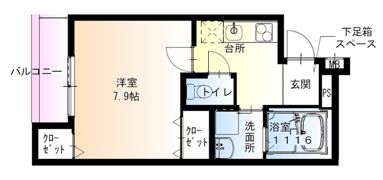 フジパレス尼崎三反田1番館の間取り画像