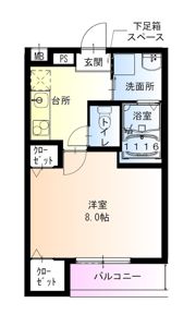 フジパレス尼崎三反田III番館の間取り画像