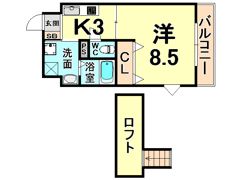 ラフィーネ伊丹3の間取り画像
