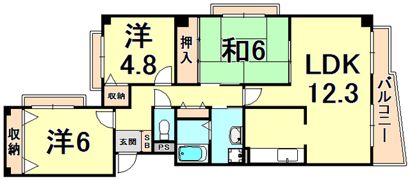 ビューメゾン津髙の間取り画像