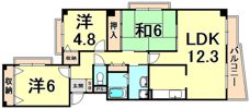 ビューメゾン津髙の間取り画像