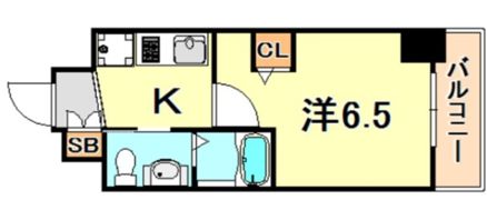 エステムコート神戸ハーバーランド前5アクアの間取り画像