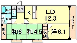 オーブたちばなの間取り画像