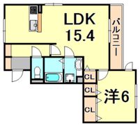 プランドール甲子園口の間取り画像