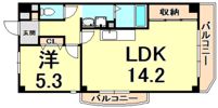 ラフォーレハタIIの間取り画像