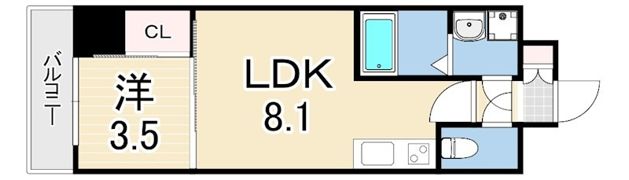 LIVIAZ KOBE LAMERの間取り画像