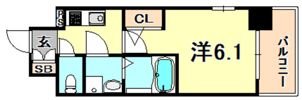 エスリード神戸兵庫駅マリーナスクエアの間取り画像