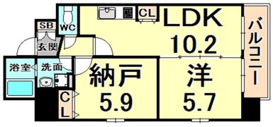 パークフラッツ尼崎の間取り画像