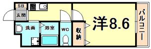 誠月ハイツの間取り画像