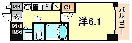 LALA PLACE 三宮東アスヴェルの間取り画像
