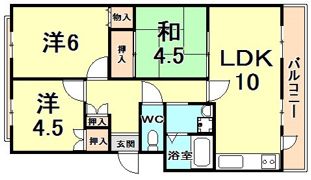 グリーンビュー1号館の間取り画像