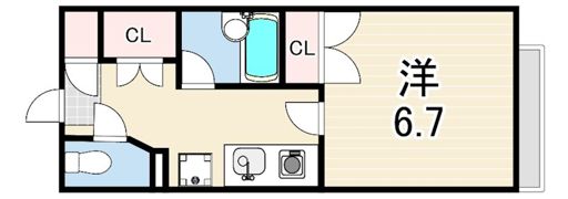 イースト夙川の間取り画像