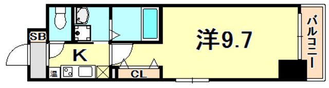アドバンス三宮3リンクスの間取り画像