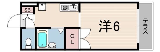 タウンコート小河通の間取り画像