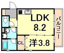 PINO甲東園の間取り画像