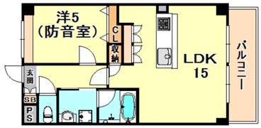 コートサニーヒル赤坂の間取り画像