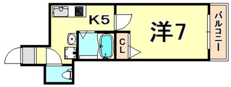 ラ・フォンテ尼崎駅前の間取り画像