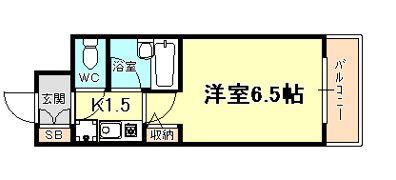 エスリード三宮第3の間取り画像