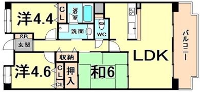 NTPRレジデンス甲子園四番町の間取り画像