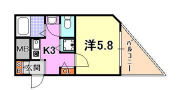 ロイヤルヒル神戸三ノ宮IIの間取り画像