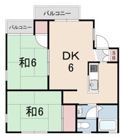 夙川喜一ハイツC棟の間取り画像