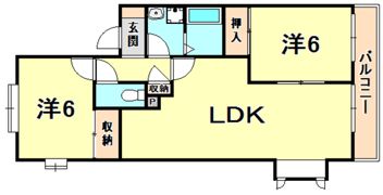 クレセント夙川の間取り画像