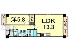 クレスト園田の間取り画像