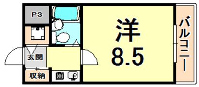 西北チェリーマンションの間取り画像