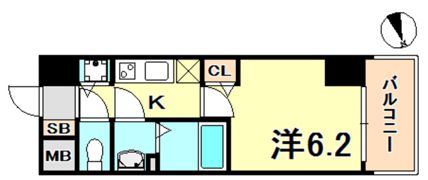 プレサンスジェネ新神戸ステーションフロントの間取り画像