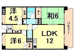 プランドール越水の間取り画像