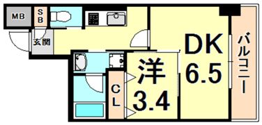 西宮北口プライマリーワン ガーデンテラスの間取り画像