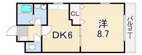 クレシェンド岡本の間取り画像