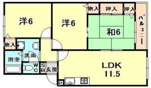 フローラル夙川の間取り画像