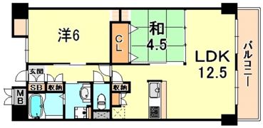 カサベラ新在家ツインズII号館の間取り画像