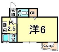 メロディ甲子園の間取り画像