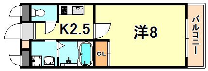 ウエンズ神戸の間取り画像