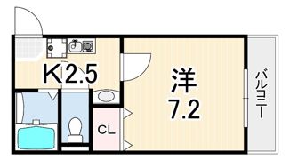 モカ メゾン 六甲の間取り画像