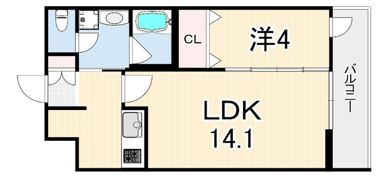 ウェルスクエア西宮甲東園の間取り画像