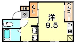 エスポワール春日野道IIIの間取り画像