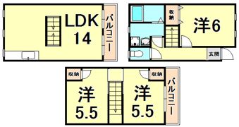 クレスト甲東園A棟の間取り画像
