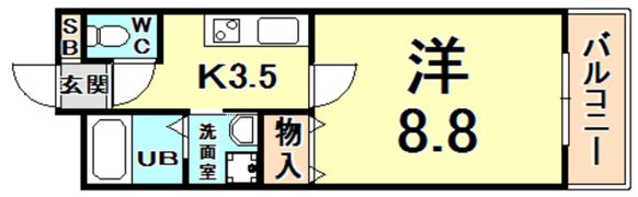 ル・ルゥ甲子園口の間取り画像