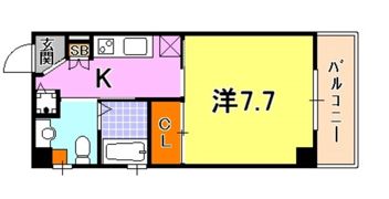 シティフラット三宮東の間取り画像